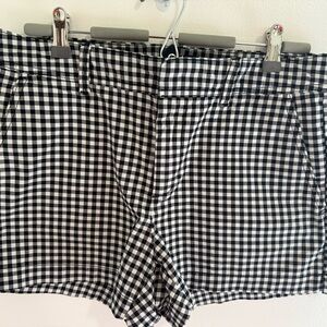 Black and White Checkered Women's Shorts